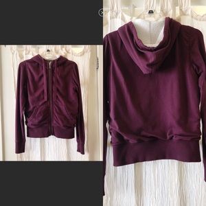 Eddie Bauer Cabin Fleece Sherpa Hoodie-Plum-M